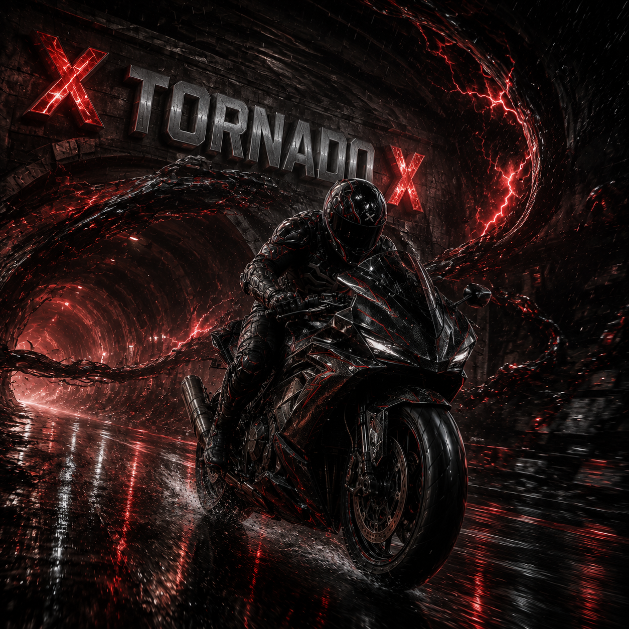 X Tornado X rider dominating the storm